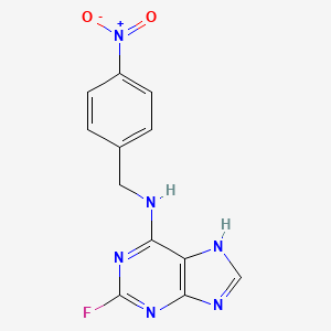 2-fluoro-N-[(4-nitrophenyl)methyl]-7H-purin-6-amine