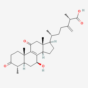 (4alpha,5alpha,7beta,25S)-7-Hydroxy-4-methyl-3,11-dioxoergosta-8,24(28)-dien-26-oic acid