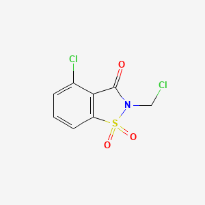 4-Chloro-2-(chloromethyl)-1H-1lambda~6~,2-benzothiazole-1,1,3(2H)-trione