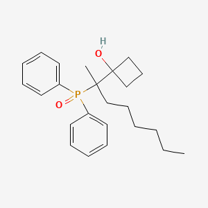 molecular formula C24H33O2P B14265778 1-[2-(Diphenylphosphoryl)octan-2-yl]cyclobutan-1-ol CAS No. 173066-85-8