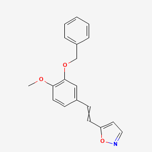 molecular formula C19H17NO3 B14265788 5-{2-[3-(Benzyloxy)-4-methoxyphenyl]ethenyl}-1,2-oxazole CAS No. 141207-04-7