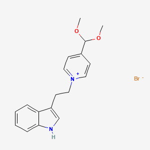 molecular formula C18H21BrN2O2 B14265810 Pyridinium, 4-(dimethoxymethyl)-1-[2-(1H-indol-3-yl)ethyl]-, bromide CAS No. 171926-14-0