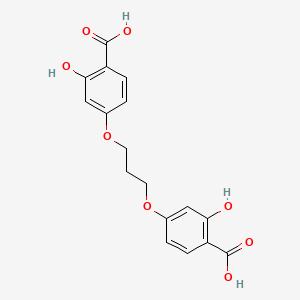 molecular formula C17H16O8 B14265811 4,4'-[Propane-1,3-diylbis(oxy)]bis(2-hydroxybenzoic acid) CAS No. 136158-27-5