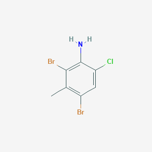 molecular formula C7H6Br2ClN B1426584 2,4-Dibromo-6-chloro-3-methylaniline CAS No. 1195139-59-3