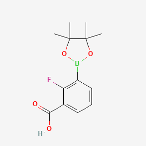 molecular formula C13H16BFO4 B1426592 2-氟-3-(4,4,5,5-四甲基-1,3,2-二氧杂硼环-2-基)苯甲酸 CAS No. 1373168-89-8
