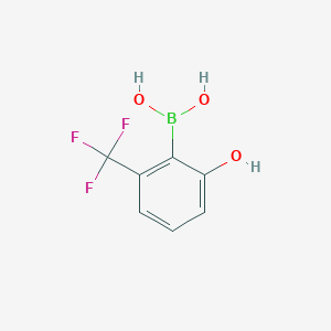 molecular formula C7H6BF3O3 B1426596 2-羟基-6-三氟甲基苯硼酸 CAS No. 2096333-79-6
