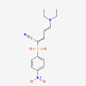 5-(Diethylamino)-2-(4-nitrobenzene-1-sulfonyl)penta-2,4-dienenitrile