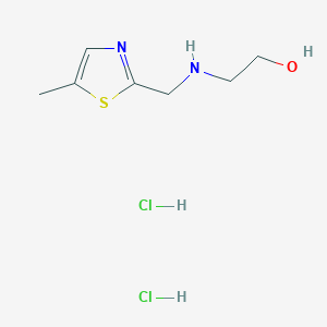 B1426600 2-{[(5-Methyl-1,3-thiazol-2-yl)methyl]-amino}ethanol dihydrochloride CAS No. 920480-85-9