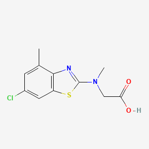 B1426606 N-(6-chloro-4-methyl-1,3-benzothiazol-2-yl)-N-methylglycine CAS No. 1353000-00-6