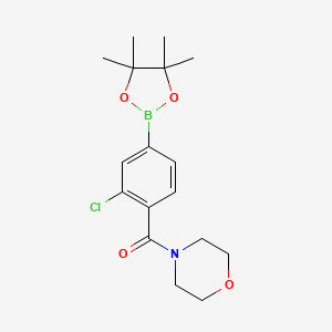 molecular formula C17H23BClNO4 B1426607 (2-Chloro-4-(4,4,5,5-tetramethyl-1,3,2-dioxaborolan-2-yl)phenyl)(morpholino)methanone CAS No. 1092563-48-8