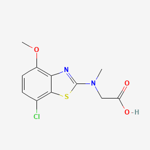 N-(7-chloro-4-methoxy-1,3-benzothiazol-2-yl)-N-methylglycine