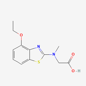 molecular formula C12H14N2O3S B1426626 N-(4-ethoxy-1,3-benzothiazol-2-yl)-N-methylglycine CAS No. 1352999-30-4