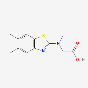 molecular formula C12H14N2O2S B1426627 N-(5,6-dimethyl-1,3-benzothiazol-2-yl)-N-methylglycine CAS No. 1353000-09-5