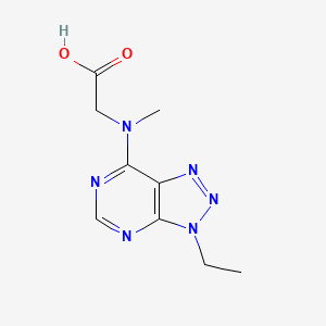 molecular formula C9H12N6O2 B1426628 N-(3-ethyl-3H-[1,2,3]triazolo[4,5-d]pyrimidin-7-yl)-N-methylglycine CAS No. 1353000-14-2