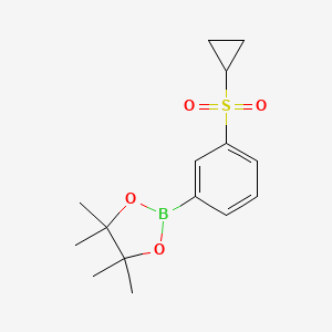 molecular formula C15H21BO4S B1426632 2-(3-(Cyclopropylsulfonyl)phenyl)-4,4,5,5-tetramethyl-1,3,2-dioxaborolane CAS No. 1020206-37-4