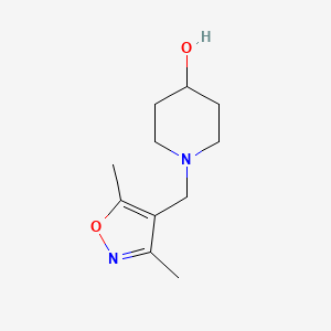 molecular formula C11H18N2O2 B1426633 1-((3,5-二甲基异恶唑-4-基)甲基)哌啶-4-醇 CAS No. 1338676-24-6