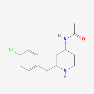 Acetamide, N-[2-[(4-chlorophenyl)methyl]-4-piperidinyl]-, trans-