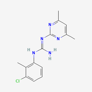 molecular formula C14H16ClN5 B1426641 N-(3-氯-2-甲基苯基)-N'-(4,6-二甲基嘧啶-2-基)胍 CAS No. 1306739-70-7