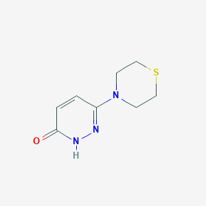 molecular formula C8H11N3OS B1426643 6-(硫代吗啉-4-基)-2,3-二氢哒嗪-3-酮 CAS No. 1332172-25-4