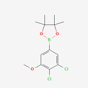 molecular formula C13H17BCl2O3 B1426653 3,4-二氯-5-甲氧基苯基苯硼酸，频哪醇酯 CAS No. 1701449-89-9