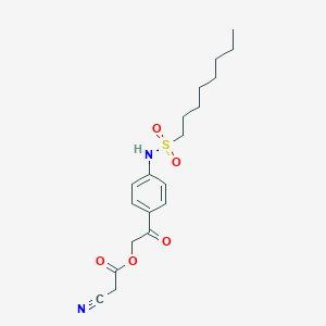 2-{4-[(Octane-1-sulfonyl)amino]phenyl}-2-oxoethyl cyanoacetate