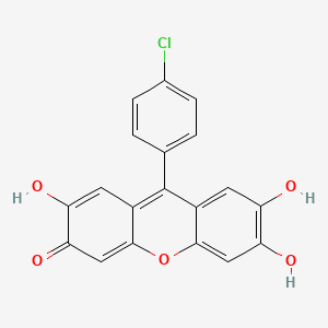 9-(4-Chlorophenyl)-2,6,7-trihydroxy-3H-xanthen-3-one