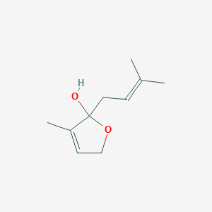 molecular formula C10H16O2 B14266625 3-Methyl-2-(3-methylbut-2-en-1-yl)-2,5-dihydrofuran-2-ol CAS No. 133594-20-4