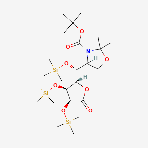 tert-butyl 2,2-dimethyl-4-[(R)-[(2S,3S,4S)-5-oxo-3,4-bis(trimethylsilyloxy)oxolan-2-yl]-trimethylsilyloxymethyl]-1,3-oxazolidine-3-carboxylate