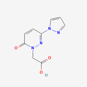 molecular formula C9H8N4O3 B1426663 2-(6-氧代-3-(1H-吡唑-1-基)哒嗪-1(6H)-基)乙酸 CAS No. 1334373-79-3