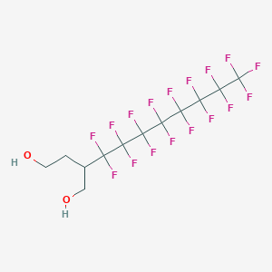 molecular formula C12H9F17O2 B14266661 2-(Heptadecafluorooctyl)butane-1,4-diol CAS No. 135440-42-5