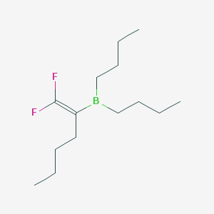 Borane, dibutyl[1-(difluoromethylene)pentyl]-