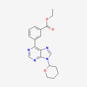 Ethyl 3-[9-(oxan-2-yl)-9H-purin-6-yl]benzoate