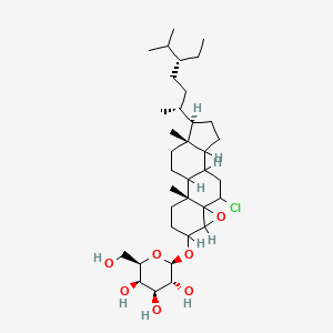 (2R,3R,4S,5R,6R)-2-[[(2R,15R,16R)-9-chloro-15-[(2R,5R)-5-ethyl-6-methylheptan-2-yl]-2,16-dimethyl-7-oxapentacyclo[9.7.0.02,8.06,8.012,16]octadecan-5-yl]oxy]-6-(hydroxymethyl)oxane-3,4,5-triol