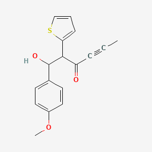 1-Hydroxy-1-(4-methoxyphenyl)-2-(thiophen-2-yl)hex-4-yn-3-one