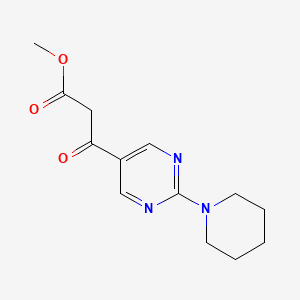 molecular formula C13H17N3O3 B1426683 Methyl 3-oxo-3-(2-piperidin-1-ylpyrimidin-5-yl)propanoate CAS No. 1306739-54-7