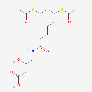 4-{[6,8-Bis(acetylsulfanyl)octanoyl]amino}-3-hydroxybutanoic acid