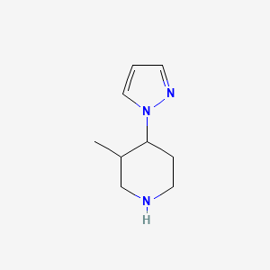 molecular formula C9H15N3 B1426689 3-methyl-4-(1H-pyrazol-1-yl)Piperidine CAS No. 690262-69-2