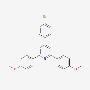 molecular formula C25H20BrNO2 B14266929 4-(4-Bromophenyl)-2,6-bis(4-methoxyphenyl)pyridine CAS No. 170634-01-2