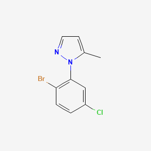 molecular formula C10H8BrClN2 B1426693 1-(2-bromo-5-chlorophenyl)-5-methyl-1H-pyrazole CAS No. 1125828-28-5
