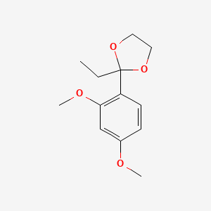 molecular formula C13H18O4 B14266939 2-(2,4-Dimethoxyphenyl)-2-ethyl-1,3-dioxolane CAS No. 137516-81-5