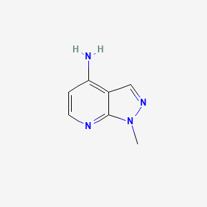 molecular formula C7H8N4 B1426694 1-甲基-1H,2H,4H-吡唑并[3,4-b]吡啶-4-亚胺 CAS No. 1221288-29-4