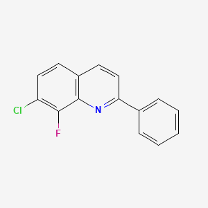 molecular formula C15H9ClFN B1426695 7-氯-8-氟-2-苯基喹啉 CAS No. 867164-92-9