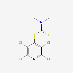 molecular formula C8H6Cl4N2S2 B14266974 Carbamodithioic acid, dimethyl-, 2,3,5,6-tetrachloro-4-pyridinyl ester CAS No. 154355-31-4