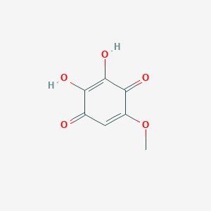 molecular formula C7H6O5 B14266982 2,3-Dihydroxy-5-methoxycyclohexa-2,5-diene-1,4-dione CAS No. 141796-26-1