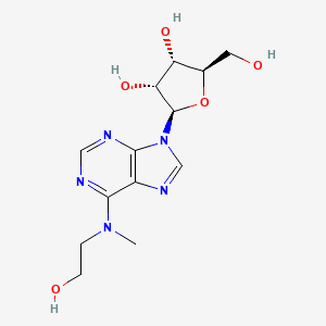 molecular formula C13H19N5O5 B14267011 (2R,3R,4S,5R)-2-[6-[2-hydroxyethyl(methyl)amino]purin-9-yl]-5-(hydroxymethyl)oxolane-3,4-diol 