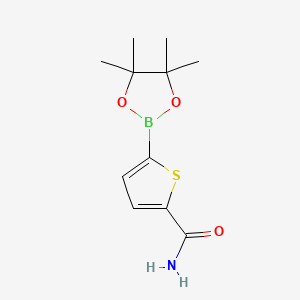 molecular formula C11H16BNO3S B1426702 5-(4,4,5,5-四甲基-1,3,2-二氧杂环戊硼烷-2-基)噻吩-2-甲酰胺 CAS No. 957344-92-2