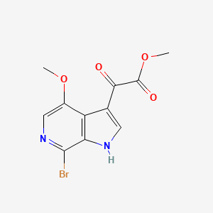 molecular formula C11H9BrN2O4 B1426707 Methyl 2-(7-bromo-4-methoxy-6-azaindol-3-yl)-2-oxoacetate CAS No. 954215-11-3