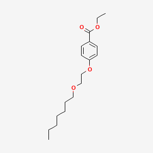 molecular formula C18H28O4 B14267080 Ethyl 4-[2-(heptyloxy)ethoxy]benzoate CAS No. 158937-03-2