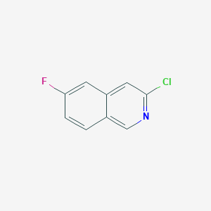 molecular formula C9H5ClFN B1426719 3-氯-6-氟异喹啉 CAS No. 1041423-28-2