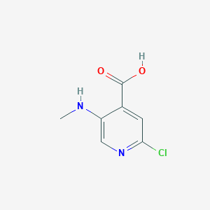 molecular formula C7H7ClN2O2 B1426720 2-Chloro-5-(methylamino)isonicotinic acid CAS No. 945737-64-4